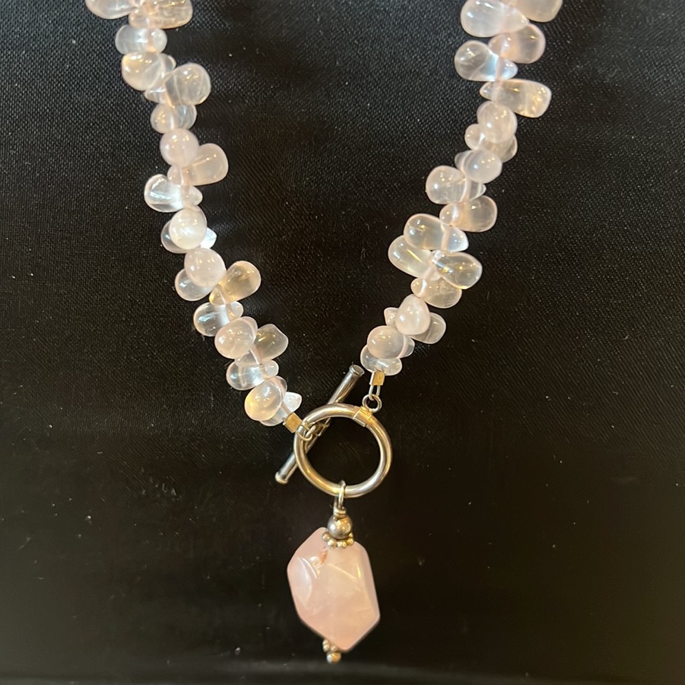 Silpada Pink Rose Quartz 925 necklace